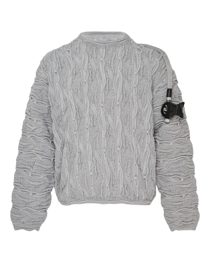 Doublet Pullover mit Zopfmuster und Ventildetail - Grau Grau