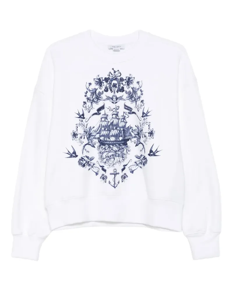 Alexander McQueen Sweatshirt mit grafischem Print - Weiß Weiß