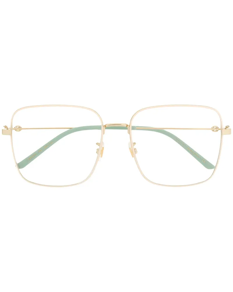 Gucci Eckige Brille - Gold Gold