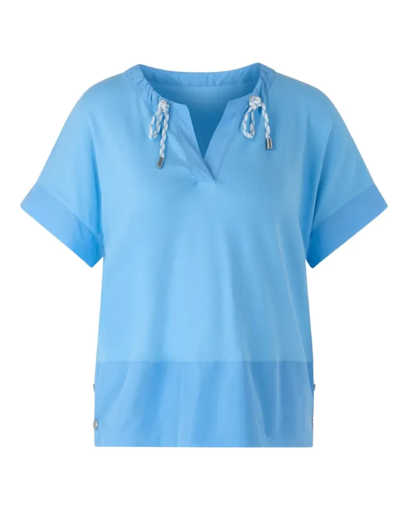 Marc Cain drawstring V-neck T-shirt - Blau Blau