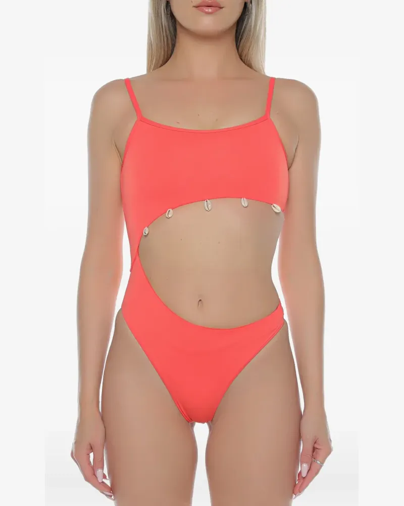 Banana Moon Fentana Badeanzug mit Cut-Out - Orange Orange