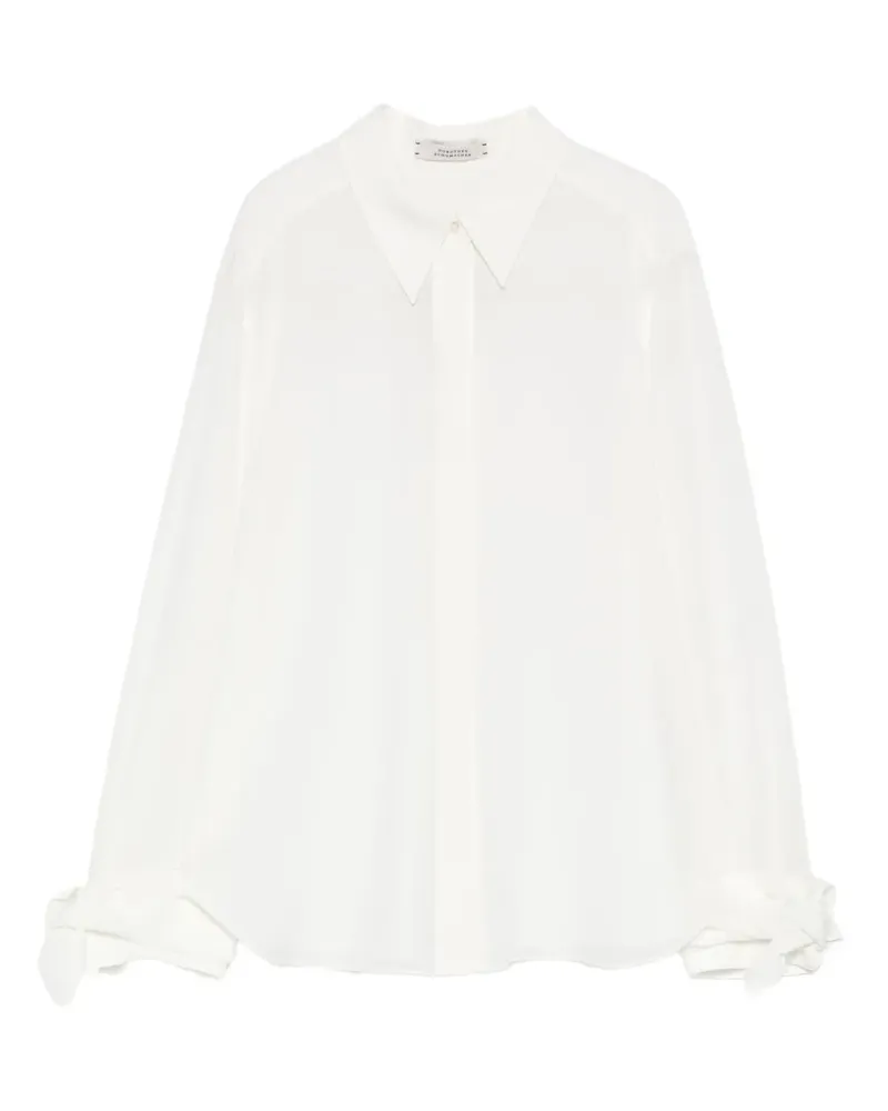 Dorothee Schumacher Krepp-Top mit geschnürten Bündchen - Weiß Weiß