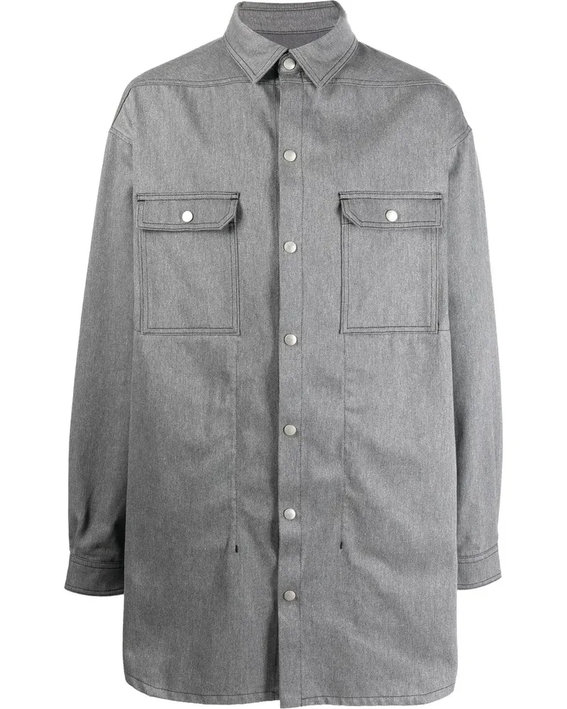 Rick Owens Mantel im Oversized-Look - Grau Grau
