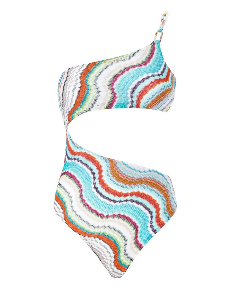 Missoni Badeanzug mit Zickzackmuster - Blau Blau