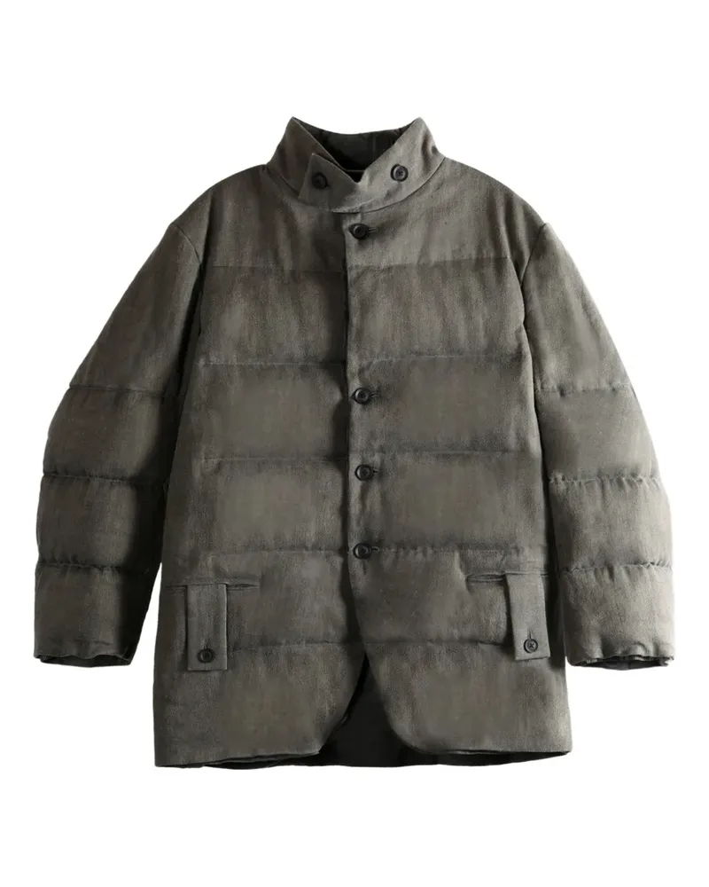 Yohji Yamamoto Wattierte Jacke - Grau Grau