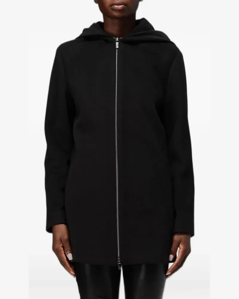Hanita zip-up hooded coat - Schwarz Schwarz