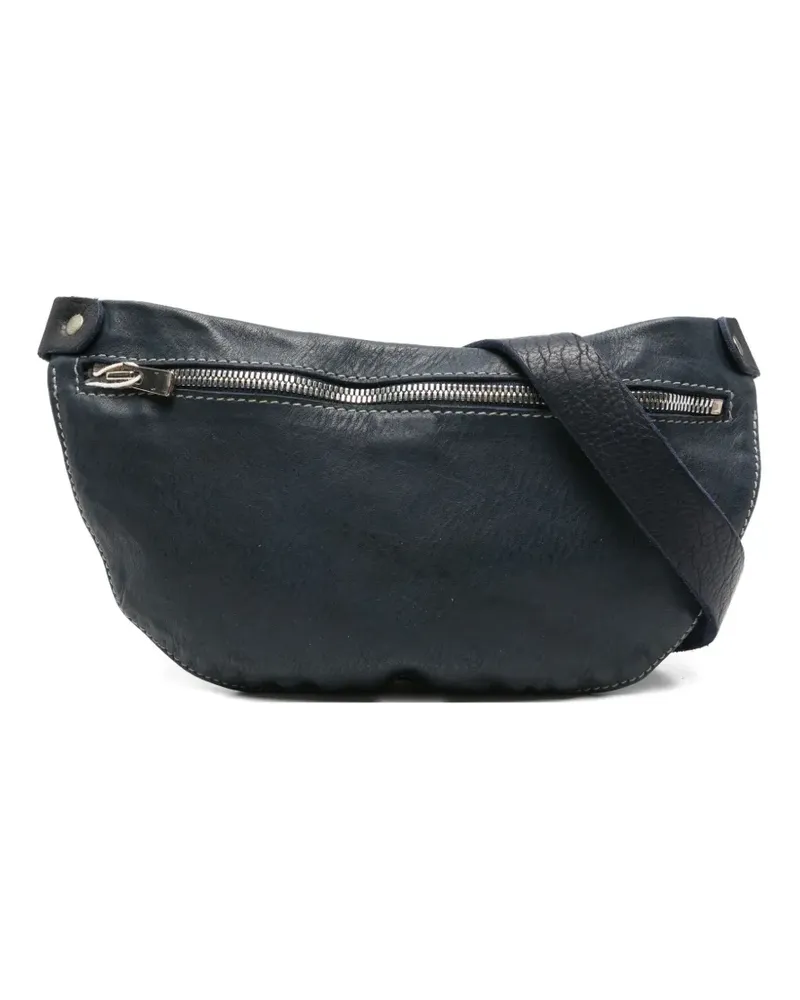 GUIDI Gürteltasche aus Leder - Blau Blau