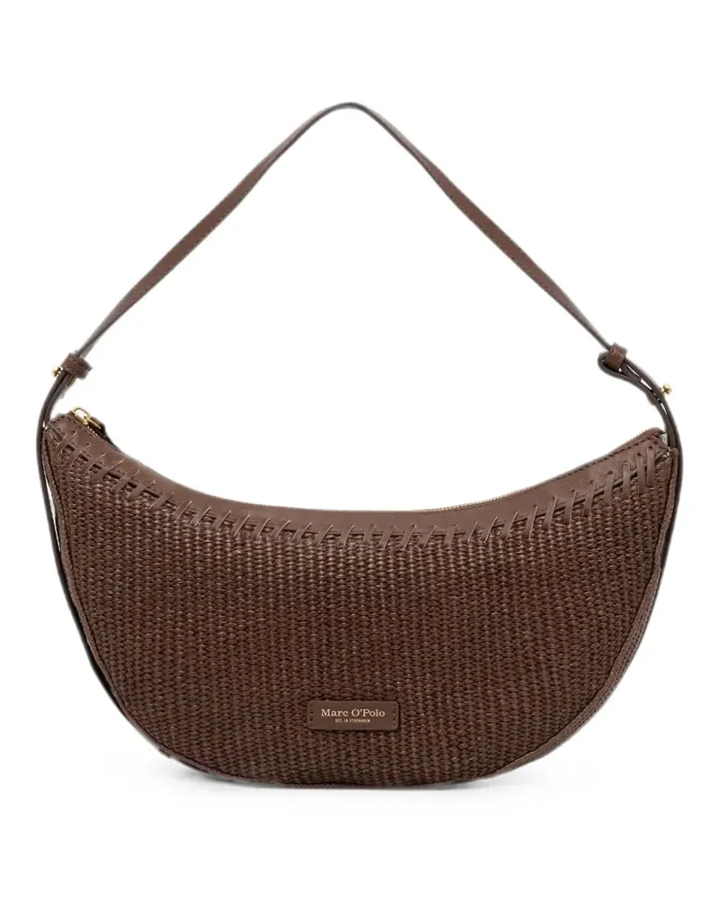 Marc O'Polo Schultertasche mit Stickerei - Braun Braun