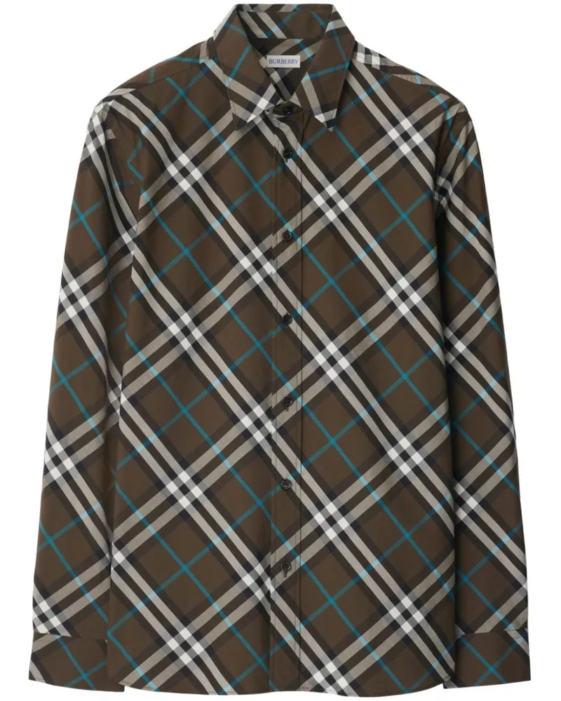 Burberry Hemd mit Karomuster - Braun Braun