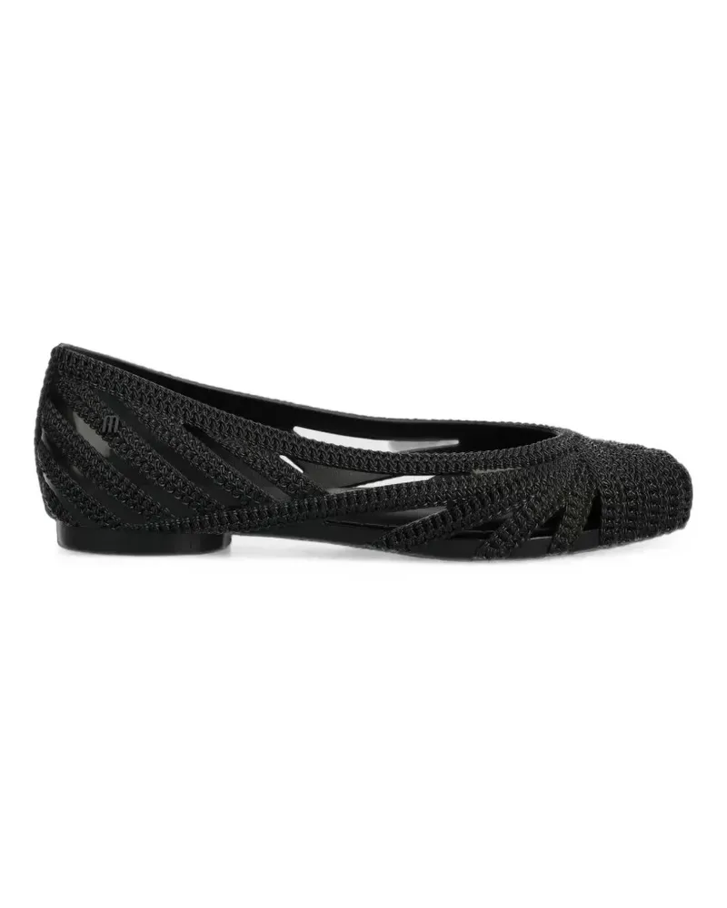 Melissa Ballerinas in Flechtoptik - Schwarz Schwarz
