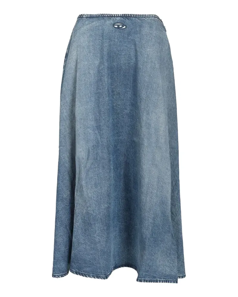 Diesel logo-detail denim midi skirt - Blau Blau