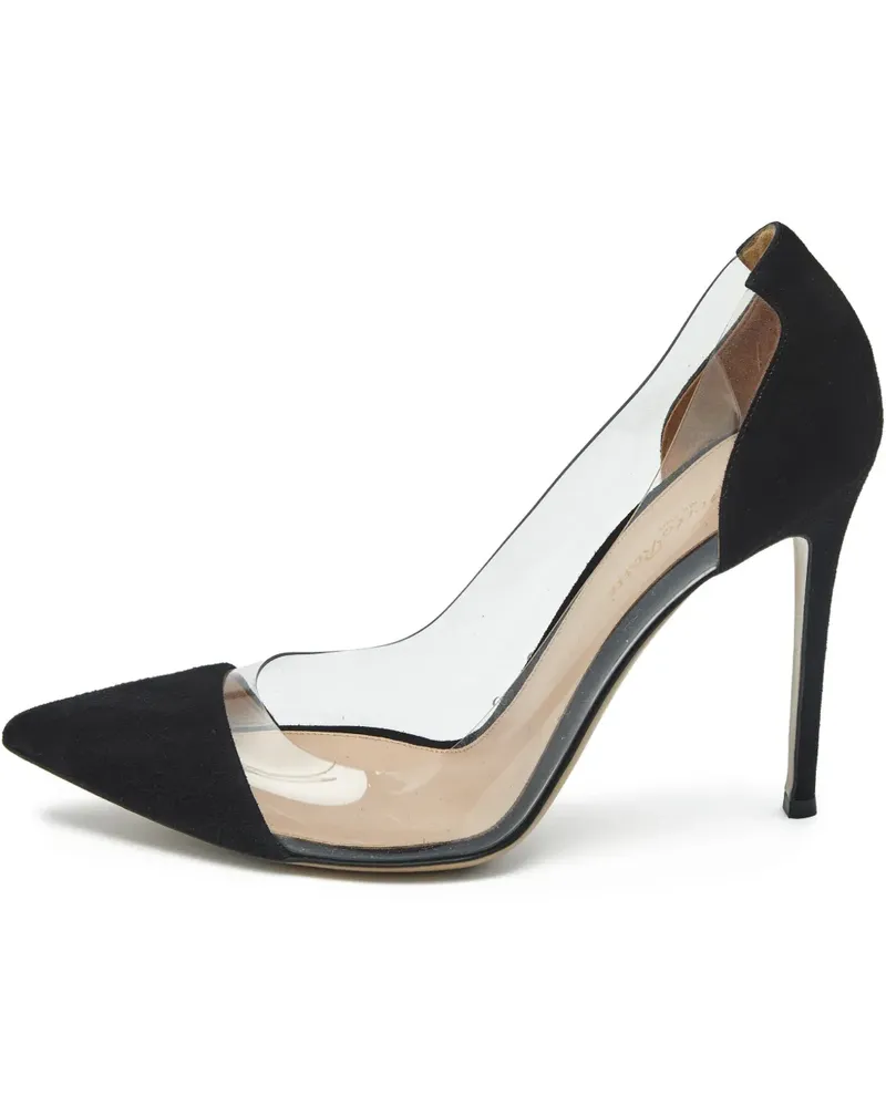 Gianvito Rossi Plexi Pumps aus Wildleder - Weiß Weiß