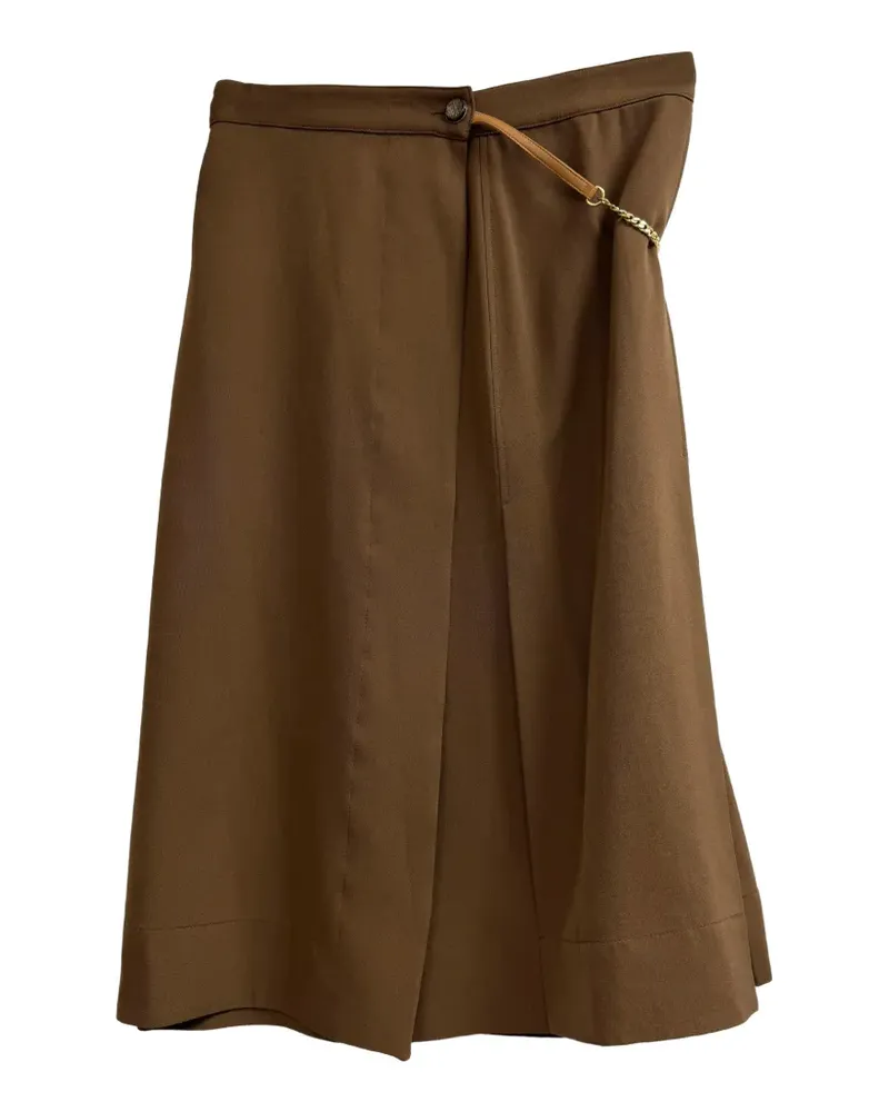 Victoria Beckham embellished pleated skirt - Braun Braun