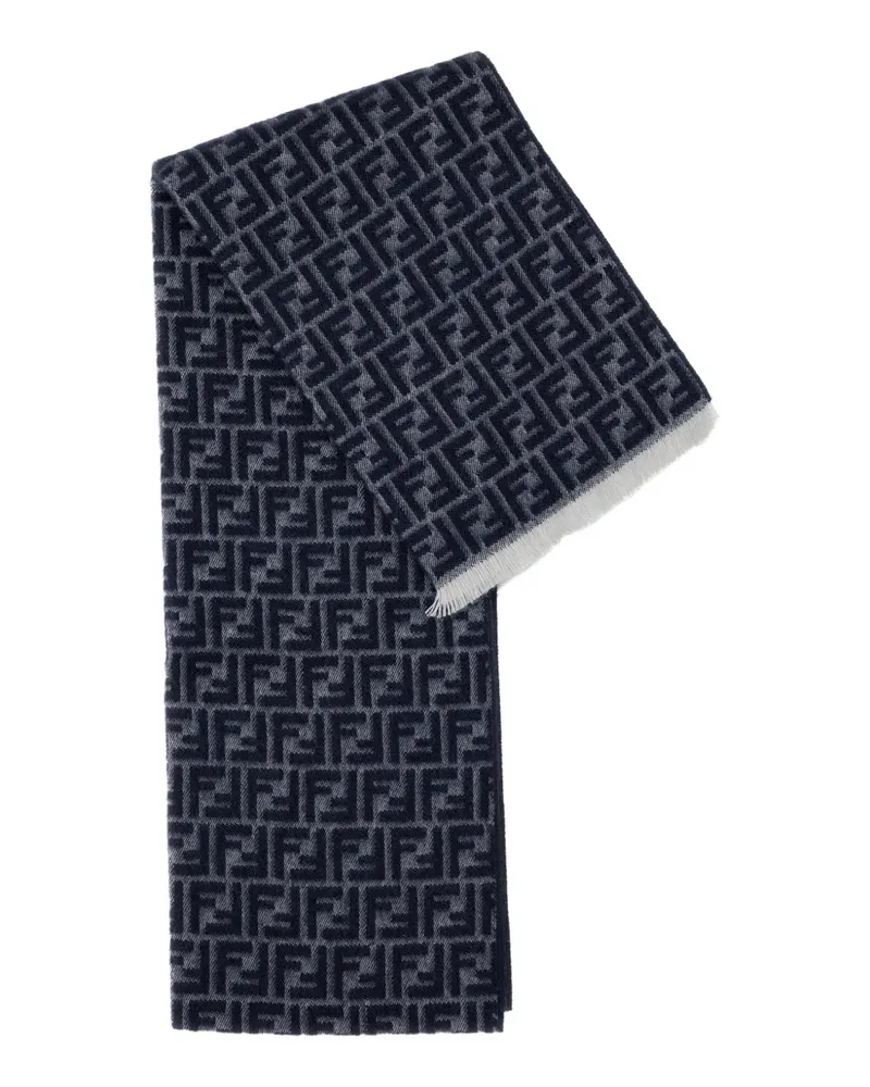Fendi Schal mit Logo - Grau Grau