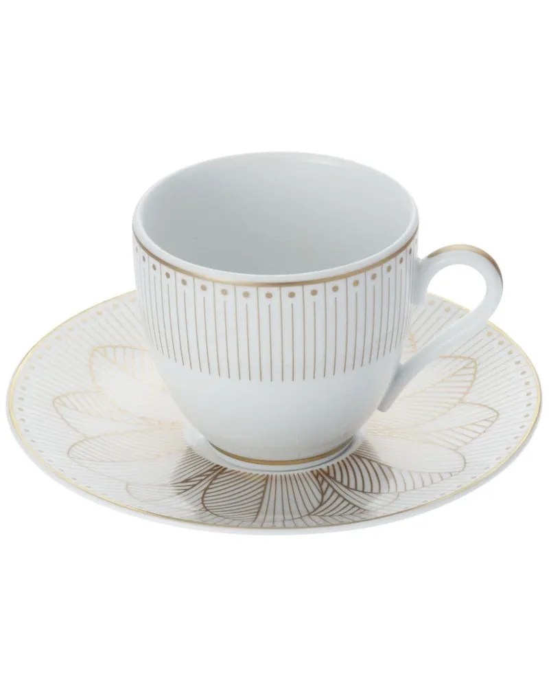 Christofle Malmaison Impériale Kaffee- und Untertassen (2er-Set) - Weiß Weiß