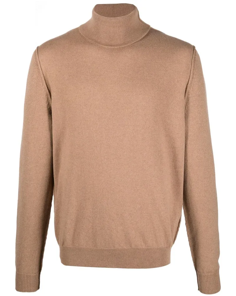 Maison Margiela Pullover aus Kaschmir mit Stehkragen - Braun Braun