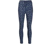 Leggings mit Paisley-Print - Blau