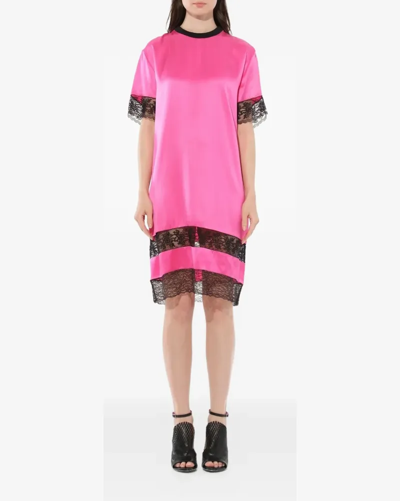 Givenchy T-Shirtkleid mit Spitzeneinsätzen - Rosa Rosa