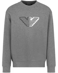 Emporio Armani Sweatshirt mit Adler-Prägung Grau