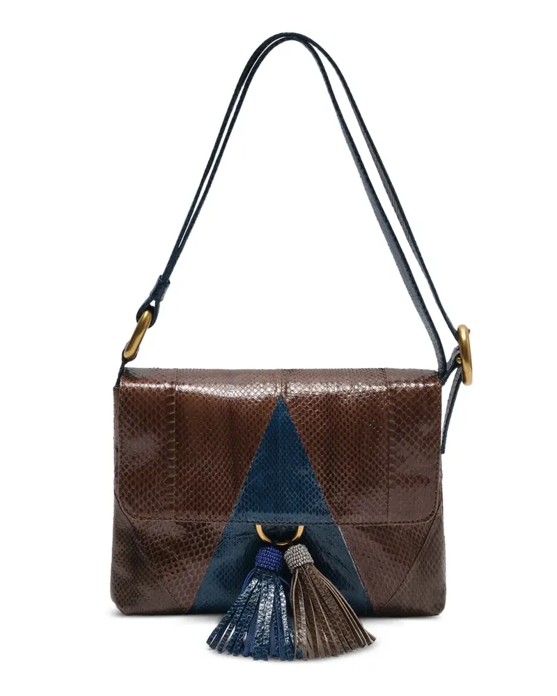Maliparmi Patchwork Spirit Schultertasche - Blau Blau