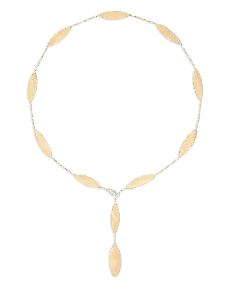 Marco Bicego 18kt Lunaria Twist Gelbgoldhalskette mit Diamanten Gold