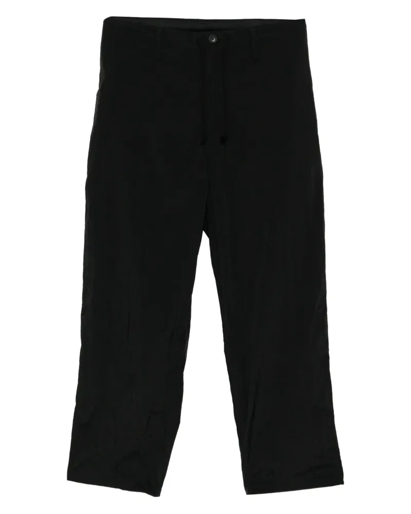 Yohji Yamamoto Weite Ripstop-Cargohose - Schwarz Schwarz