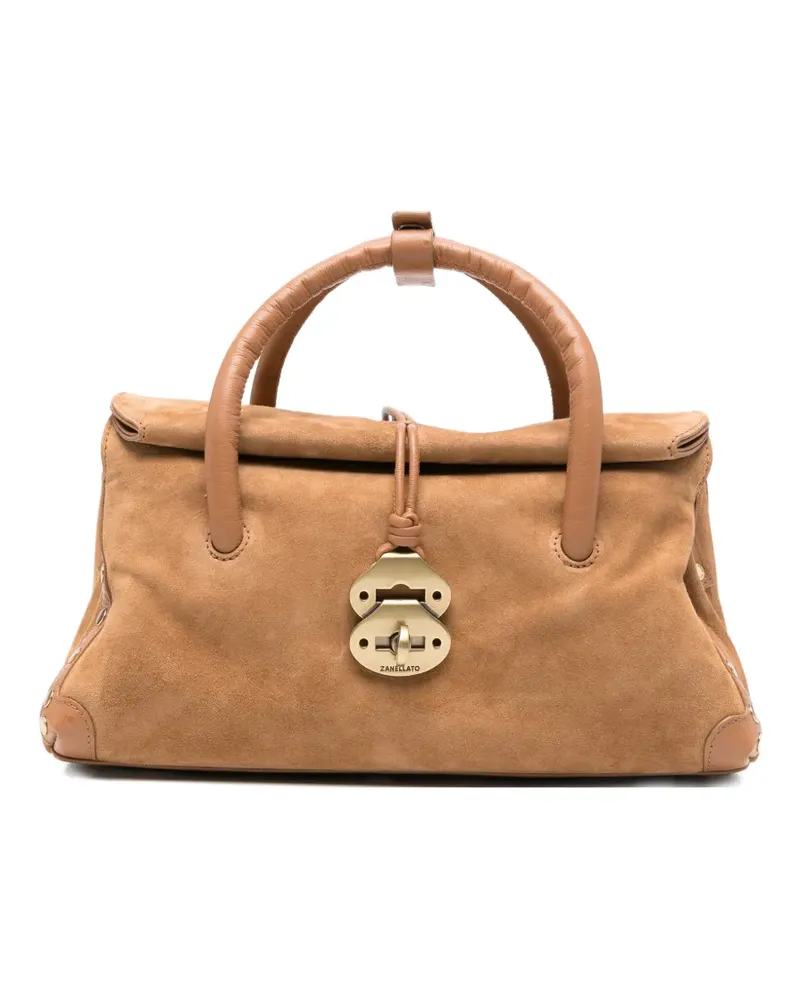 Zanellato small Dotta® logo-detail tote bag - Braun Braun