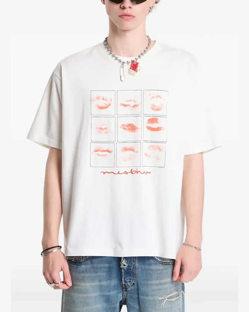 MISBHV Kiss Xoxo crew-neck T-shirt - Weiß Weiß