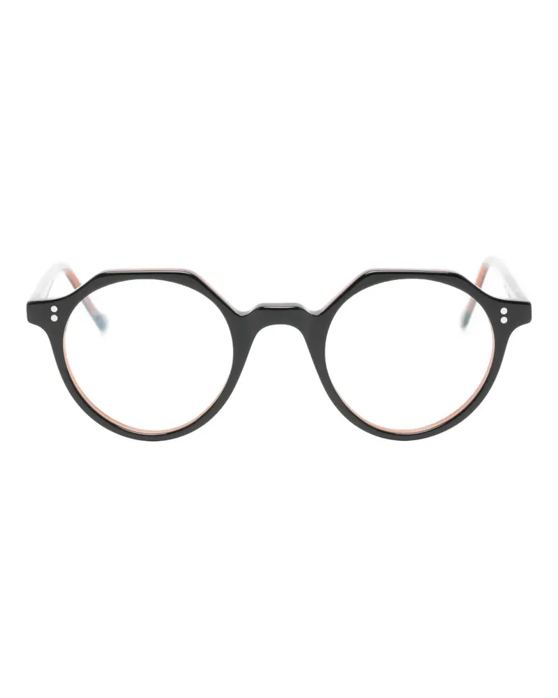 Lesca Heri XL Brille mit geometrischem Gestell - Schwarz Schwarz