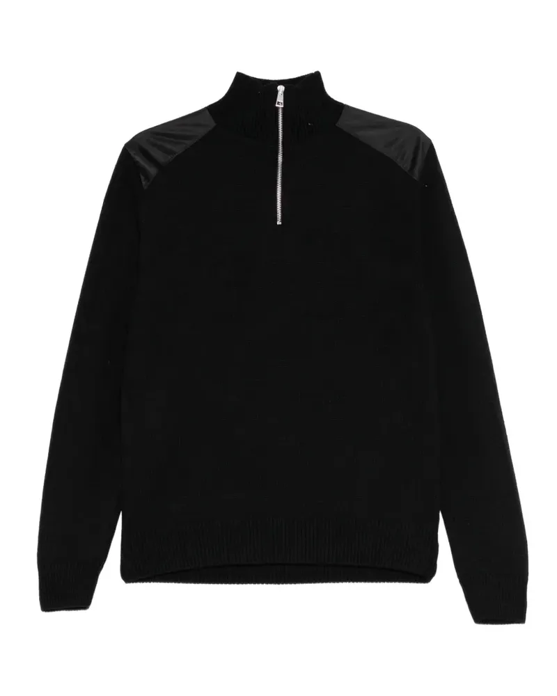 Les Hommes Sweatshirt mit Reißverschluss - Schwarz Schwarz