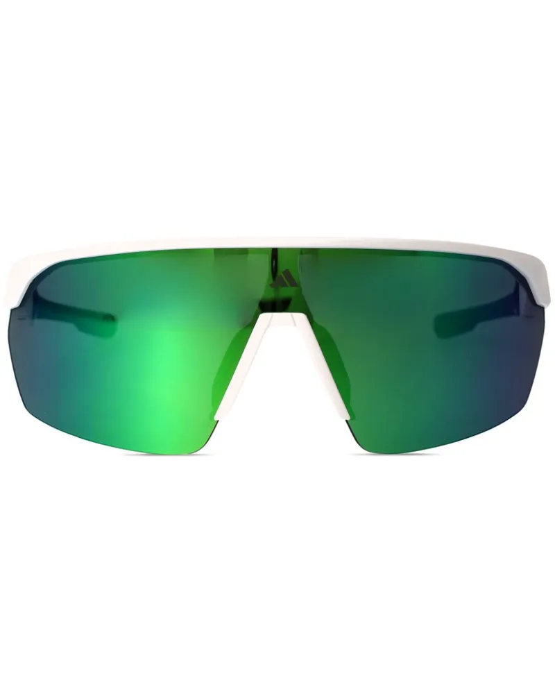 adidas Sonnenbrille mit Shield-Gestell - Weiß Weiß