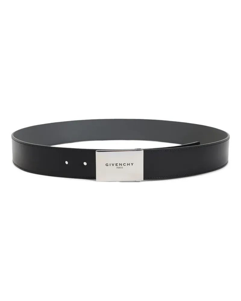 Givenchy logo-plaque leather belt - Schwarz Schwarz