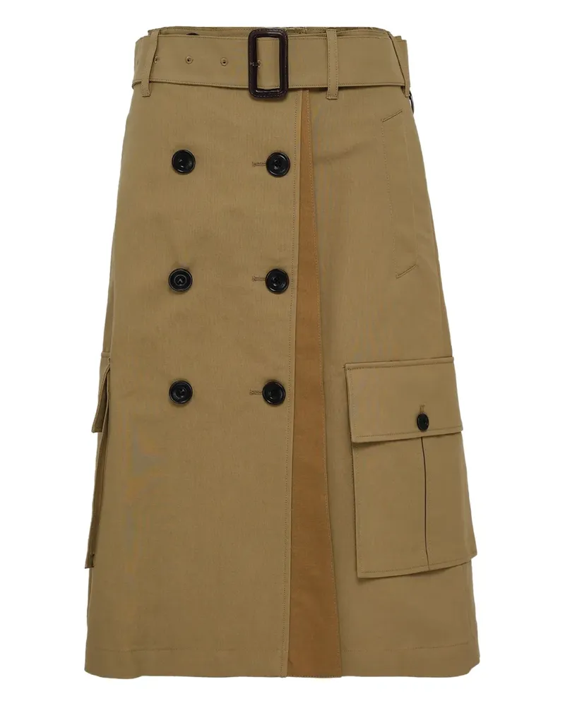 Andersson Bell belted pleated midi skirt - Braun Braun