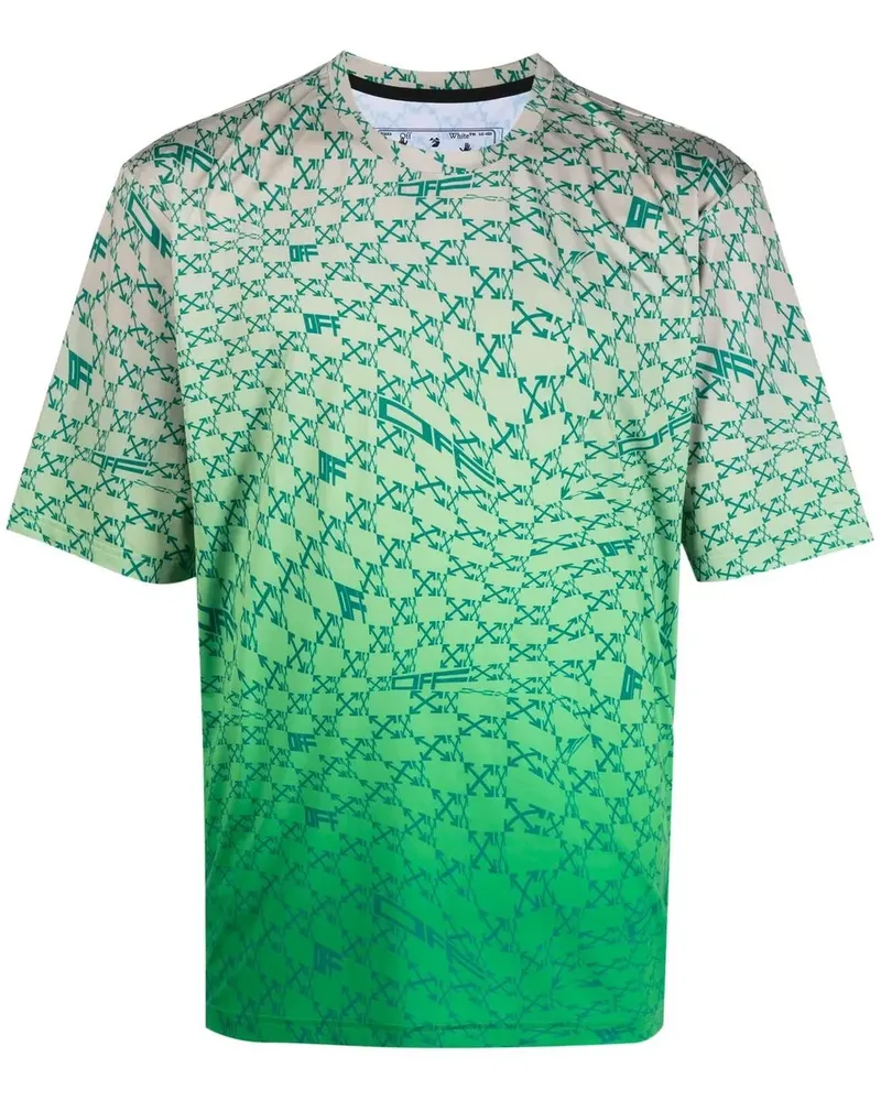 OFF-WHITE T-Shirt mit Arrows-Print - Grün Grün