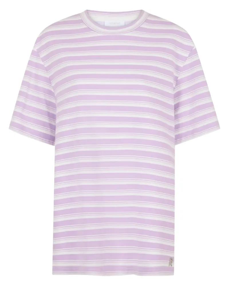 Paco Rabanne Gestreiftes T-Shirt - Rosa Rosa