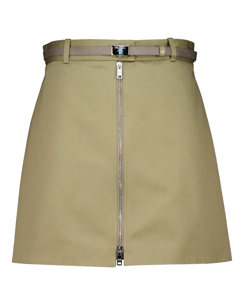 Prada Minirock mit Gürtel - Grün Grün