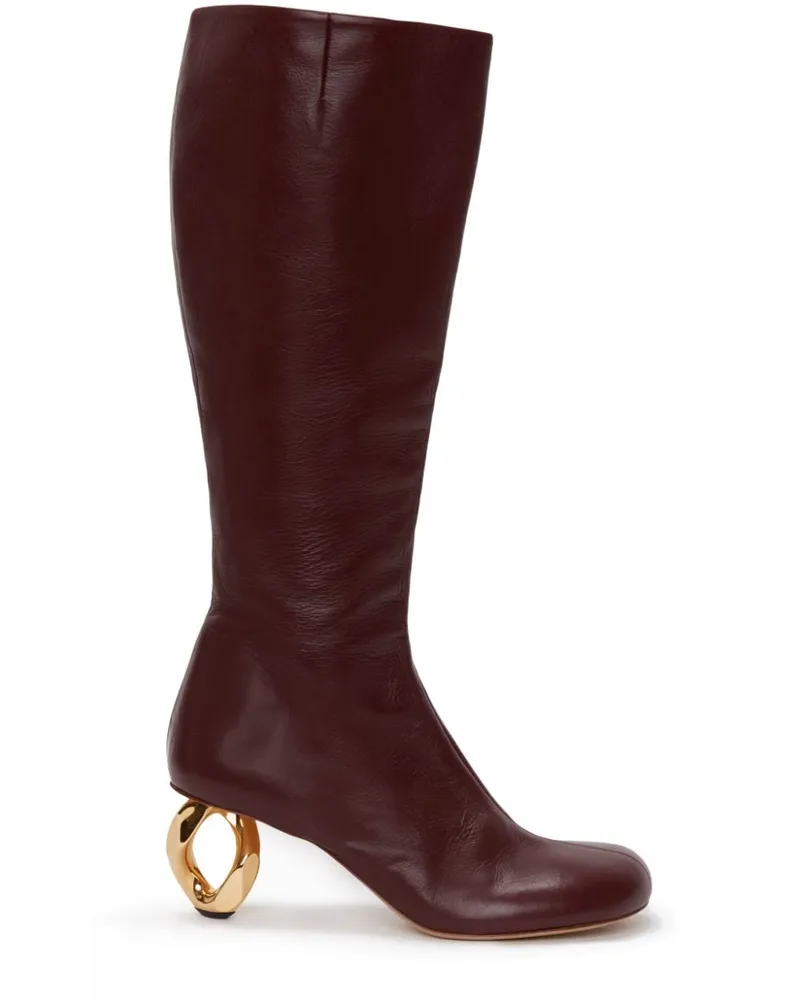 J.W.Anderson Stiefel mit Chain-Absatz 75mm - Rot Rot