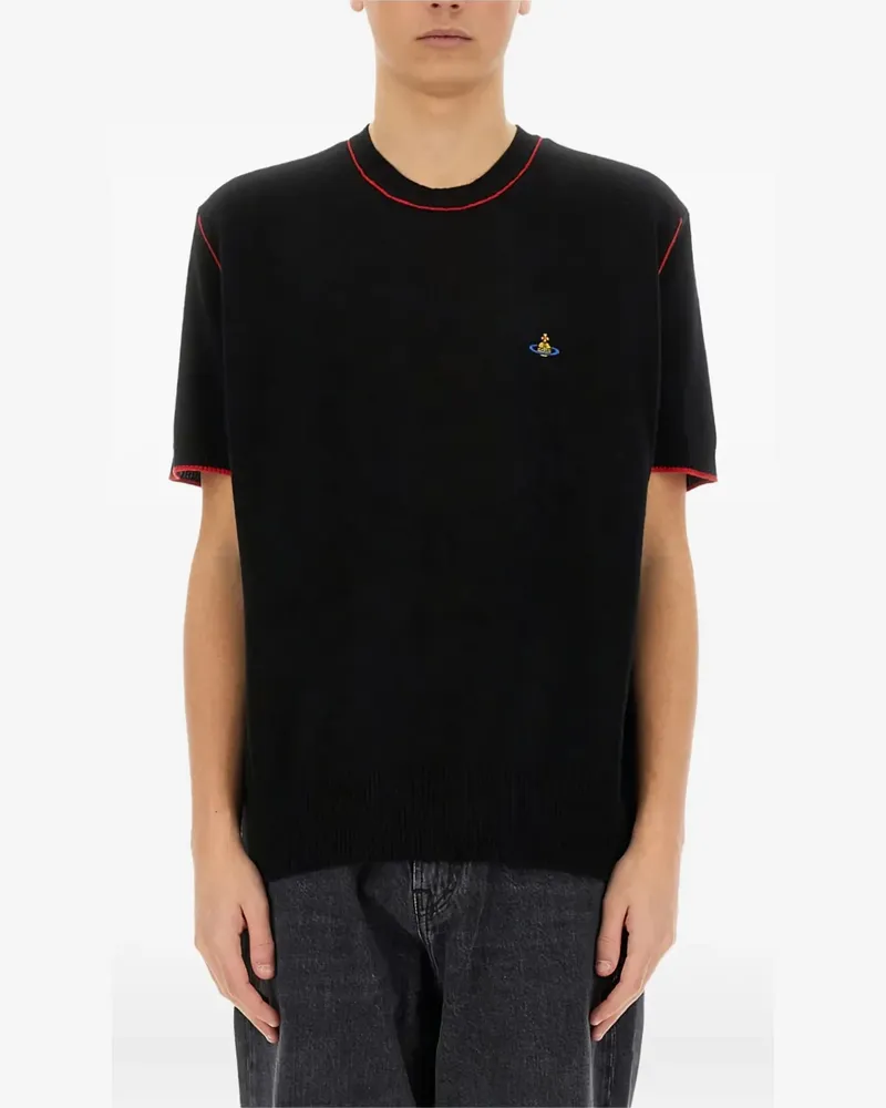 Vivienne Westwood Alex T-Shirt mit Kontrastnähten - Schwarz Schwarz