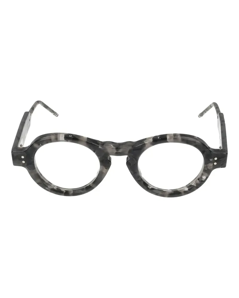 Thom Browne round-frame tortoiseshell-effect glasses - Grau Grau