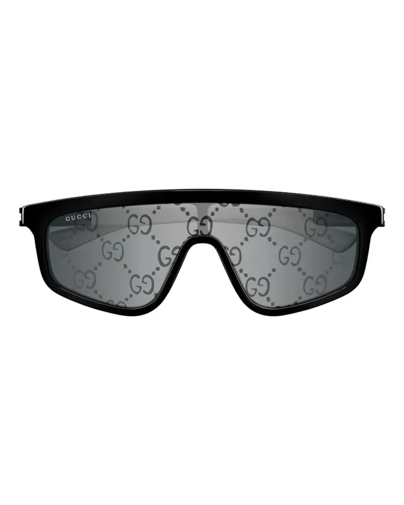 Gucci shield-frame sunglasses - Schwarz Schwarz