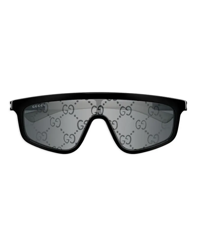 Gucci shield-frame sunglasses - Schwarz Schwarz