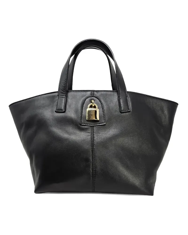 MADISON.MAISON x Joan Hornig Tote Bag mit Schloss - Schwarz Schwarz