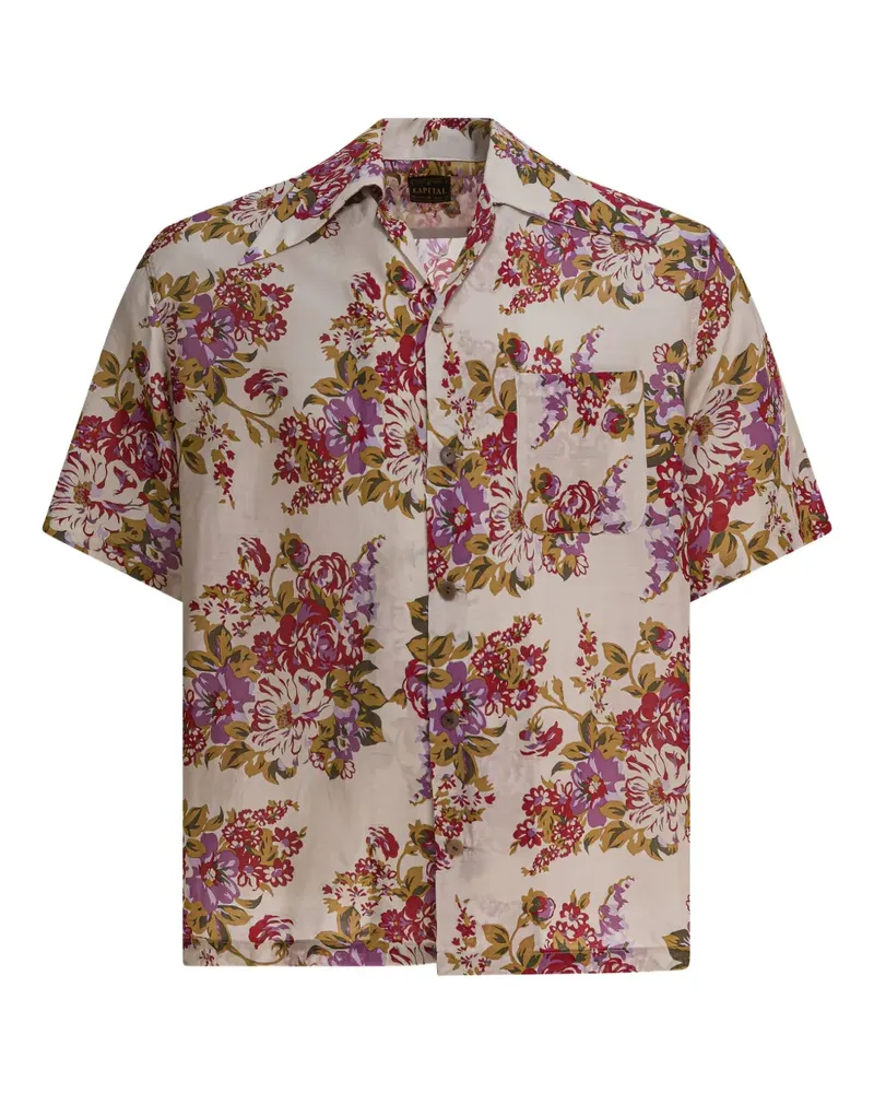 KAPITAL Hemd mit Blumen-Print - Light and natural Light