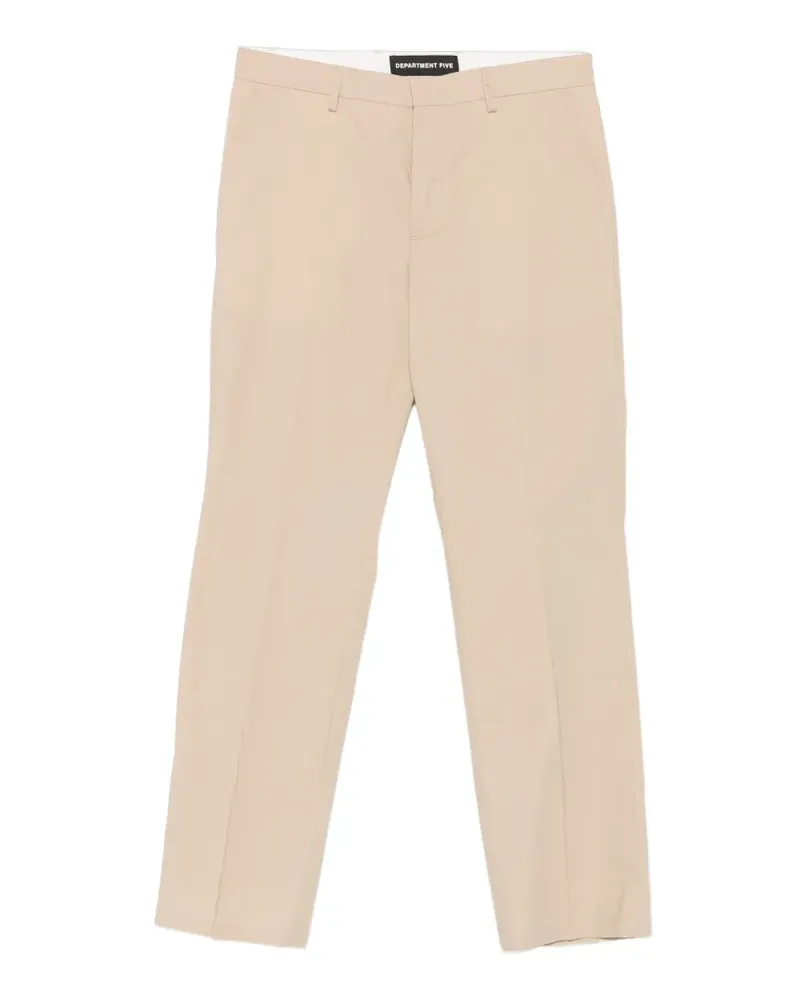 Department 5 Warren logo-patch trousers - Nude Nude