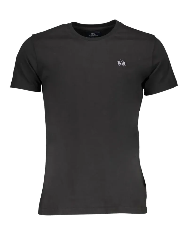 La Martina logo-embroidered short-sleeve T-shirt - Schwarz Schwarz