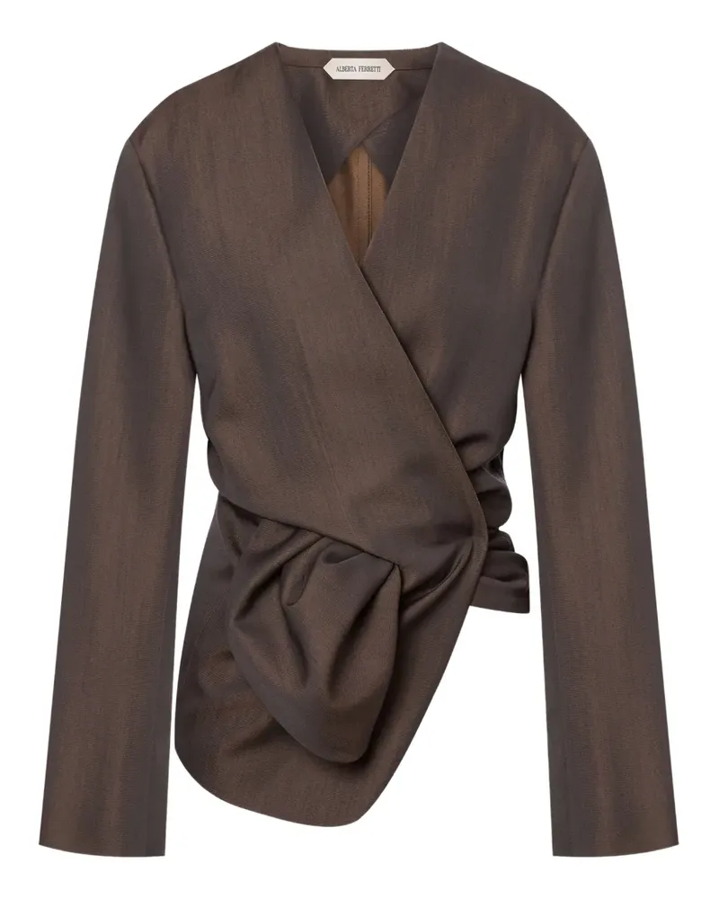 Alberta Ferretti Bluse mit gerafften Details - Grau Grau