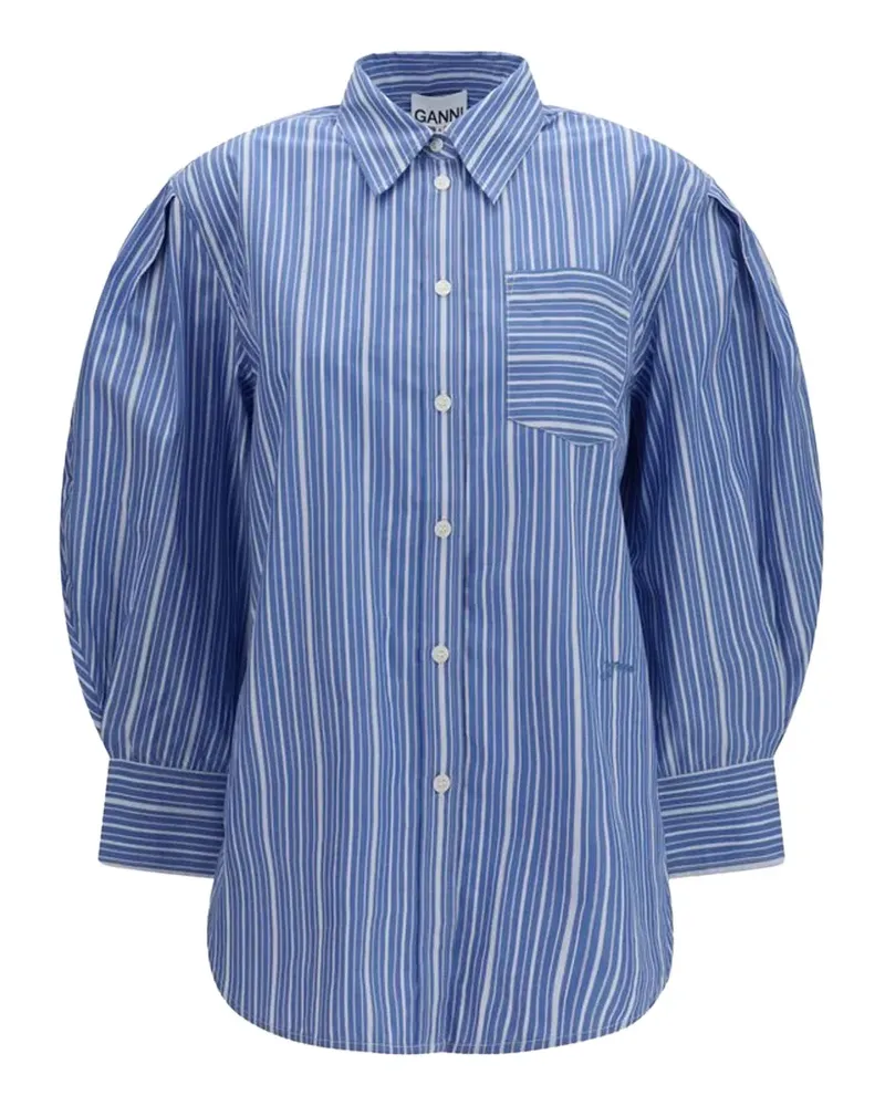 Ganni Gestreiftes Hemd - Blau Blau