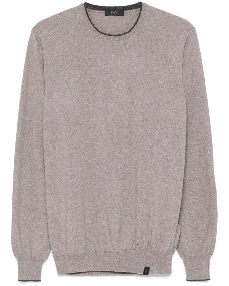 Fay Klassischer Pullover - Nude Nude