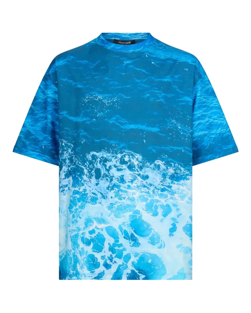 Roberto Cavalli Klassisches T-Shirt - Blau Blau