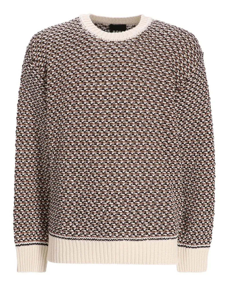 HUGO BOSS Pullover mit rundem Ausschnitt - Nude Nude